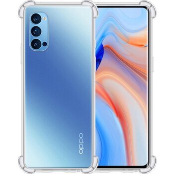 Oppo Reno 4 Pro 5G Hoesje Siliconen Shock Proof Hoes Case Cover - Transparant