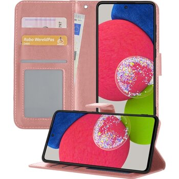 Samsung Galaxy A52s 5G Hoesje Book Case Kunstleer Cover Hoes - Rose goud