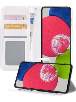 Samsung Galaxy A52s 5G Hoesje Book Case Kunstleer Cover Hoes - Wit