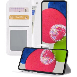 Samsung Galaxy A52s 5G Hoesje Book Case Kunstleer Cover Hoes - Wit