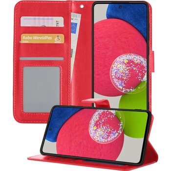 Samsung Galaxy A52s 5G Hoesje Book Case Kunstleer Cover Hoes - Rood