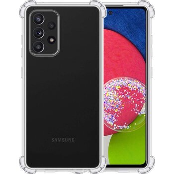 Samsung Galaxy A52s 5G Hoesje Siliconen Shock Proof Hoes Case Cover - Transparant