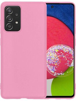 Samsung Galaxy A52s 5G Hoesje Siliconen Hoes Case Cover - Lichtroze