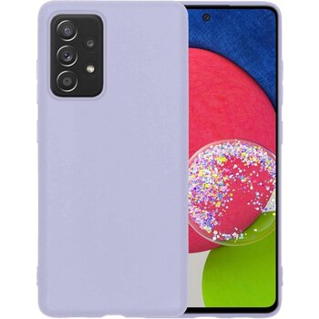 Samsung Galaxy A52s 5G Hoesje Siliconen Hoes Case Cover - Lila