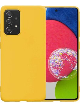 Samsung Galaxy A52s 5G Hoesje Siliconen Hoes Case Cover - Geel