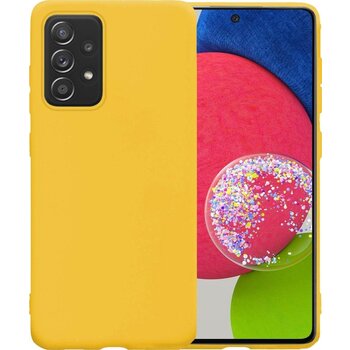 Samsung Galaxy A52s 5G Hoesje Siliconen Hoes Case Cover - Geel