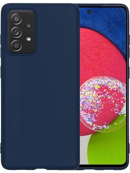 Samsung Galaxy A52s 5G Hoesje Siliconen Hoes Case Cover - Donkerblauw