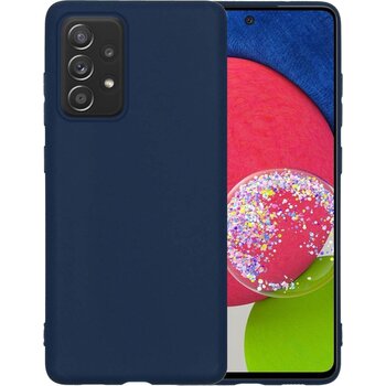 Samsung Galaxy A52s 5G Hoesje Siliconen Hoes Case Cover - Donkerblauw