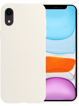 Apple iPhone XR Hoesje Siliconen Hoes Case Cover - Wit