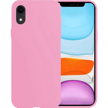 Apple iPhone XR Hoesje Siliconen Hoes Case Cover - Lichtroze