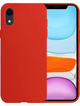 Apple iPhone XR Hoesje Siliconen Hoes Case Cover - Rood