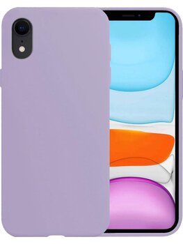 Apple iPhone XR Hoesje Siliconen Hoes Case Cover - Lila