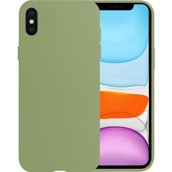 Apple iPhone Xs Hoesje Siliconen Hoes Case Cover - Groen