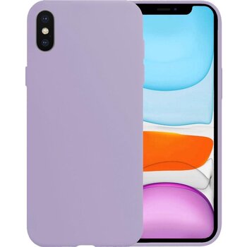 Apple iPhone X/10 Hoesje Siliconen Hoes Case Cover - Lila