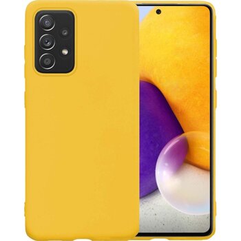 Samsung Galaxy A72 Hoesje Siliconen Hoes Case Cover - Geel