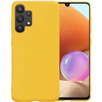 Samsung Galaxy A32 5G Hoesje Siliconen Hoes Case Cover - Geel