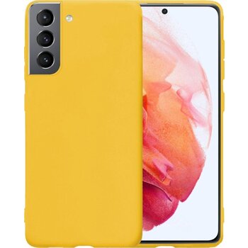 Samsung Galaxy S21 Plus Hoesje Siliconen Hoes Case Cover - Geel