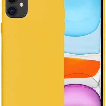 Apple iPhone 11 Hoesje Siliconen Hoes Case Cover - Geel