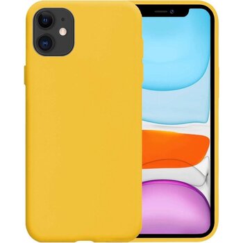 Apple iPhone 11 Hoesje Siliconen Hoes Case Cover - Geel