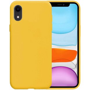 Apple iPhone XR Hoesje Siliconen Hoes Case Cover - Geel