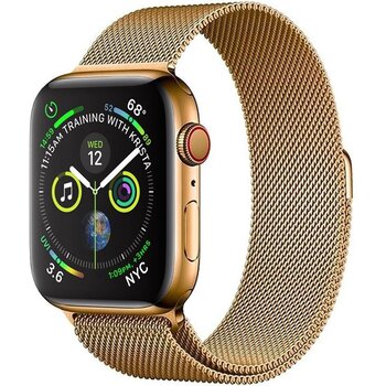 Geschikt Voor Apple Watch Bandje Goud 42/44 mm Met Magneetsluiting - Polsbandje Geschikt Voor Apple Watch Bandje Milanees