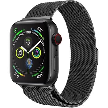 Geschikt Voor Apple Watch Bandje Zwart 42/44 mm Met Magneetsluiting - Polsbandje Geschikt Voor Apple Watch Bandje Milanees