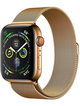 Geschikt Voor Apple Watch Bandje Goud 38/40 mm Met Magneetsluiting - Polsbandje Geschikt Voor Apple Watch Bandje Milanees