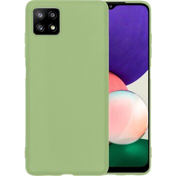 Betaalbare Hoesjes Samsung Galaxy A22 5G Hoesje Siliconen Hoes Case Cover - Groen