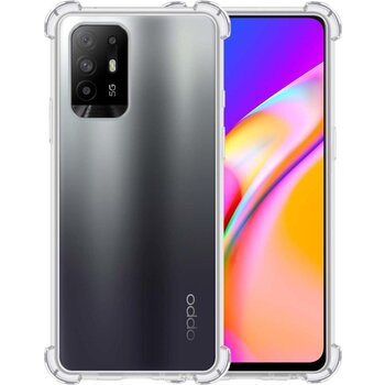 Betaalbare Hoesjes Oppo A94 5G Hoesje Siliconen Shock Proof Hoes Case Cover - Transparant