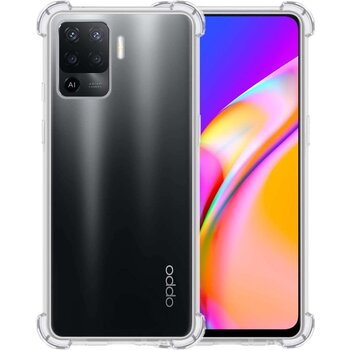 Oppo A94 Hoesje Siliconen Shock Proof Hoes Case Cover - Transparant