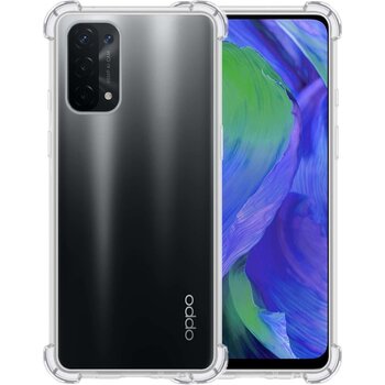 Betaalbare Hoesjes OPPO A54 5G Hoesje Siliconen Shock Proof Hoes Case Cover - Transparant