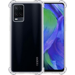 OPPO A54 Hoesje Siliconen Shock Proof Hoes Case Cover - Transparant