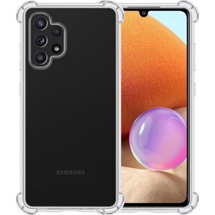 Samsung Galaxy A32 4G Hoesje Siliconen Shock Proof Hoes Case Cover - Transparant