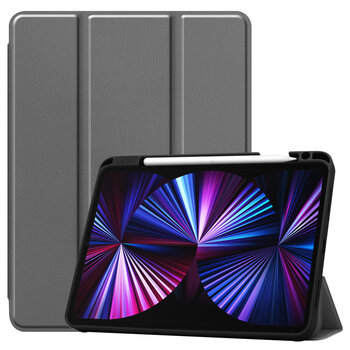 Betaalbare Hoesjes Apple iPad Pro 11 (2021) Hoesje Book Case - Grijs