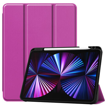 Betaalbare Hoesjes Apple iPad Pro 11 (2021) Hoesje Book Case - Paars