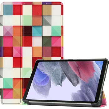 Betaalbare Hoesjes Samsung Galaxy Tab A7 Lite Hoesje Book Case - Blokken