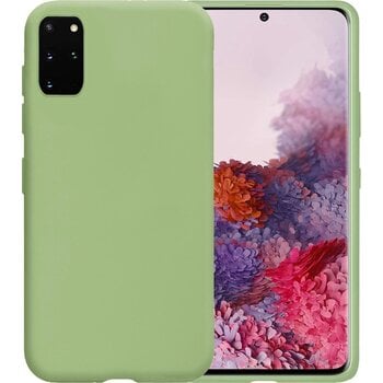 Betaalbare Hoesjes Samsung Galaxy S20 Plus Hoesje Siliconen Hoes Case Cover - Groen