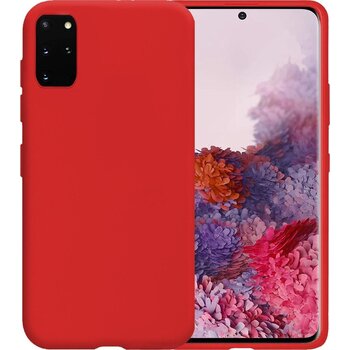Samsung Galaxy S20 Plus Hoesje Siliconen Hoes Case Cover - Rood