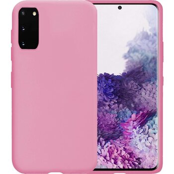 Samsung Galaxy S20 Hoesje Siliconen Hoes Case Cover - Lichtroze