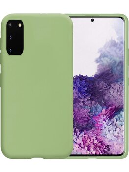 Samsung Galaxy S20 Hoesje Siliconen Hoes Case Cover - Groen