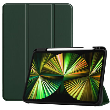 Betaalbare Hoesjes Apple iPad Pro 12.9 (2021) Hoesje Book Case - Donkergroen