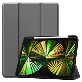 Betaalbare Hoesjes Apple iPad Pro 12.9 (2021) Hoesje Book Case - Grijs