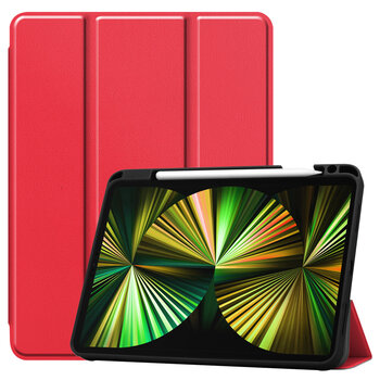 Betaalbare Hoesjes Apple iPad Pro 12.9 (2021) Hoesje Book Case - Rood