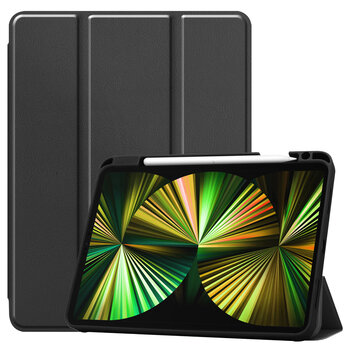 Betaalbare Hoesjes Apple iPad Pro 12.9 (2021) Hoesje Book Case - Zwart