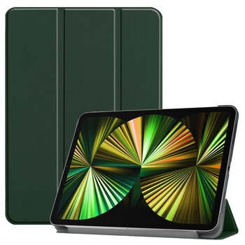 Betaalbare Hoesjes Apple iPad Pro 12.9 (2021) Hoesje Book Case - Donkergroen