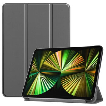 Betaalbare Hoesjes Apple iPad Pro 12.9 (2021) Hoesje Book Case - Grijs