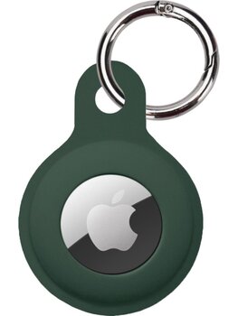 AirTag Sleutelhanger AirTag Hoesje Siliconen Hanger - AirTag Hanger Sleutelhanger Hoesje - Donker Groen