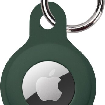 AirTag Sleutelhanger AirTag Hoesje Siliconen Hanger - AirTag Hanger Sleutelhanger Hoesje - Donker Groen