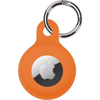 Betaalbare Hoesjes AirTag Sleutelhanger AirTag Hoesje Siliconen Hanger - AirTag Hanger Sleutelhanger Hoesje - Oranje