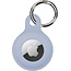 AirTag Sleutelhanger AirTag Hoesje Siliconen Hanger - AirTag Hanger Sleutelhanger Hoesje - Grijsblauw